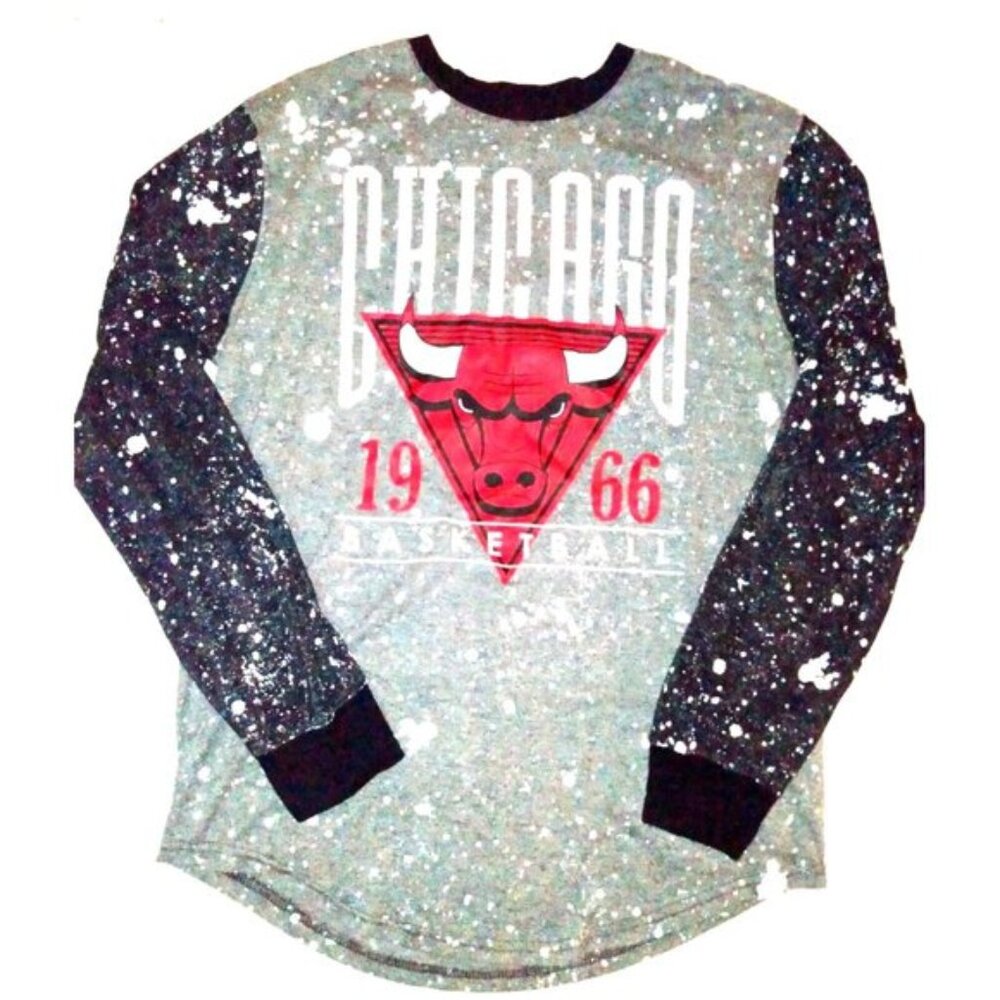 Chicago Bulls Long-Sleeve T-Shirt Boys Graphic Tee Large